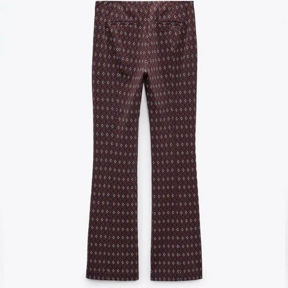 Zara flared Patterned Pants - Picture 2 of 15
